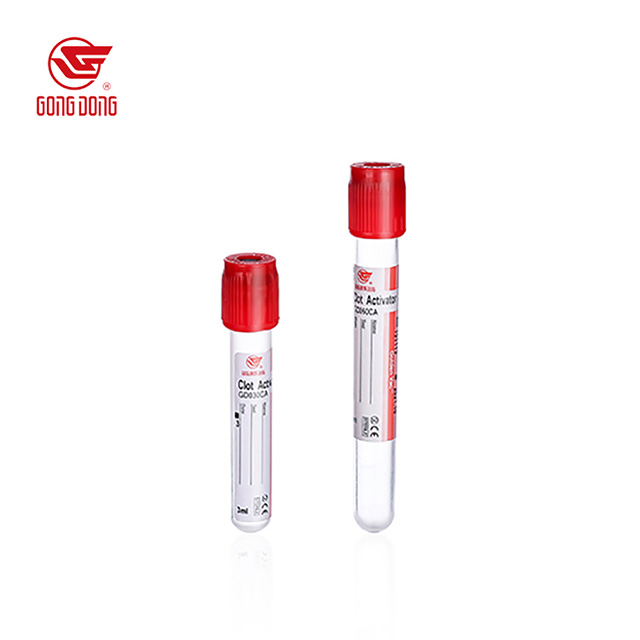 Tubo de recolección de sangre desechable (tubo de activador de coágulo de suero)